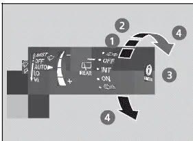 Funcionamiento de los interruptores alrededor del volante